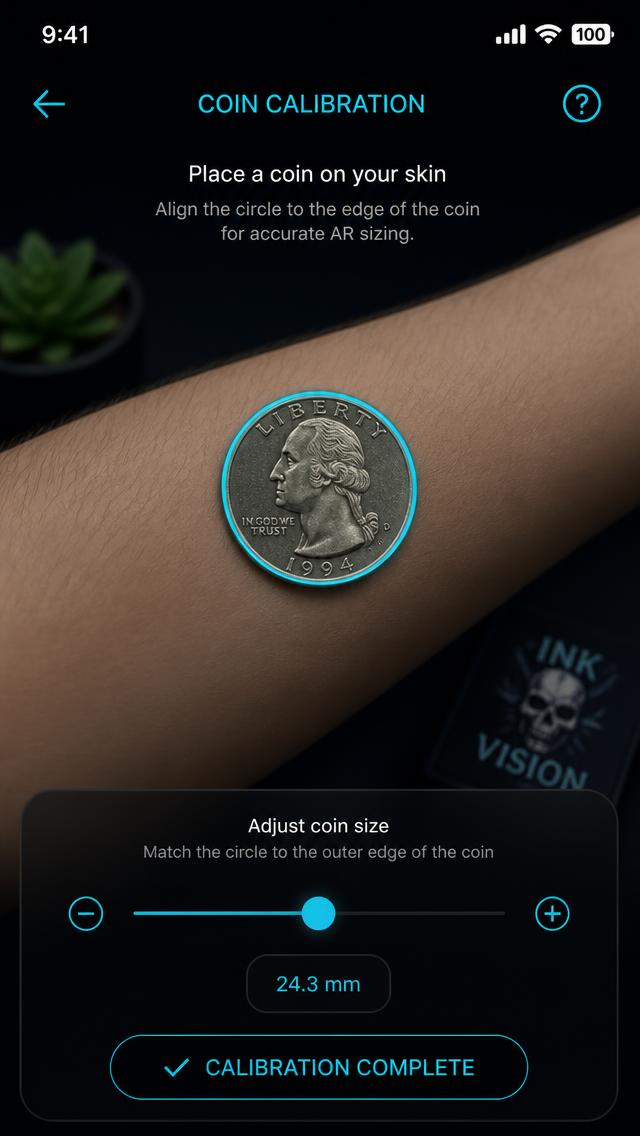 Step 2: Calibrate with a coin