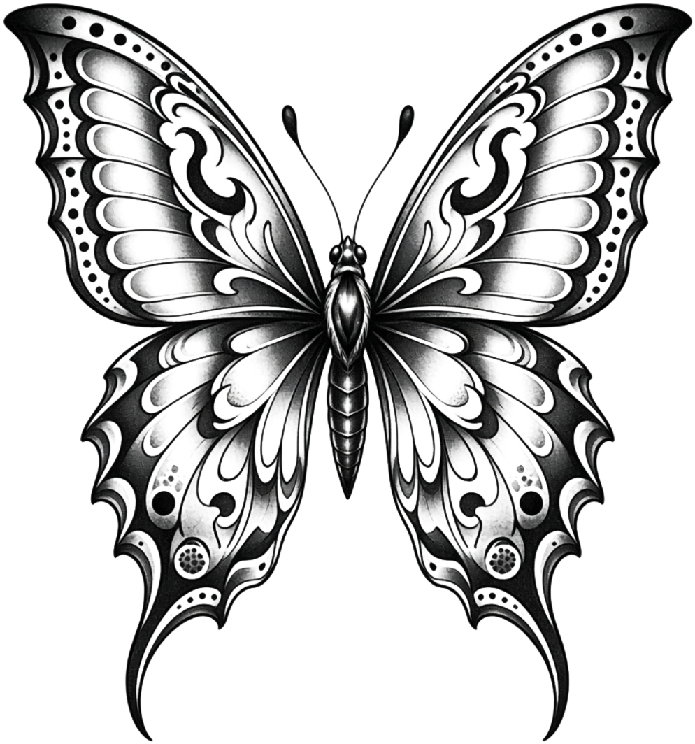 Bold Shaded Butterfly