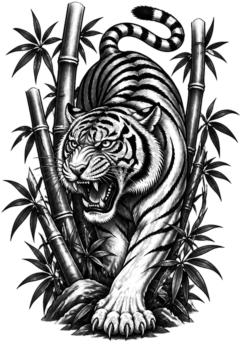 Tiger in Bamboo