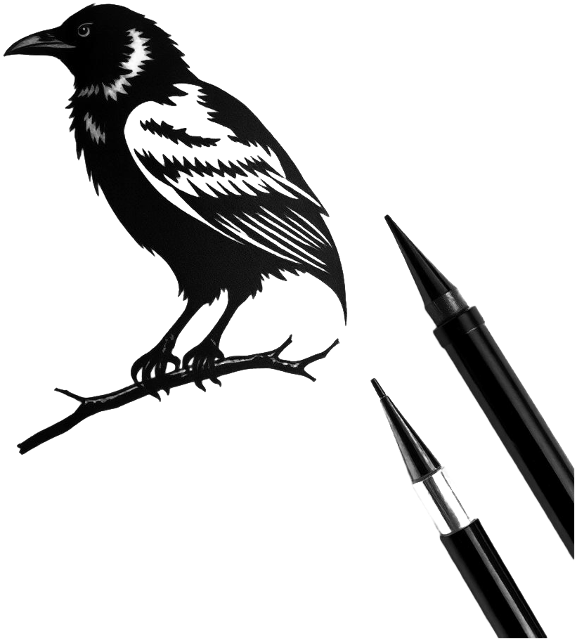 Perched Raven
